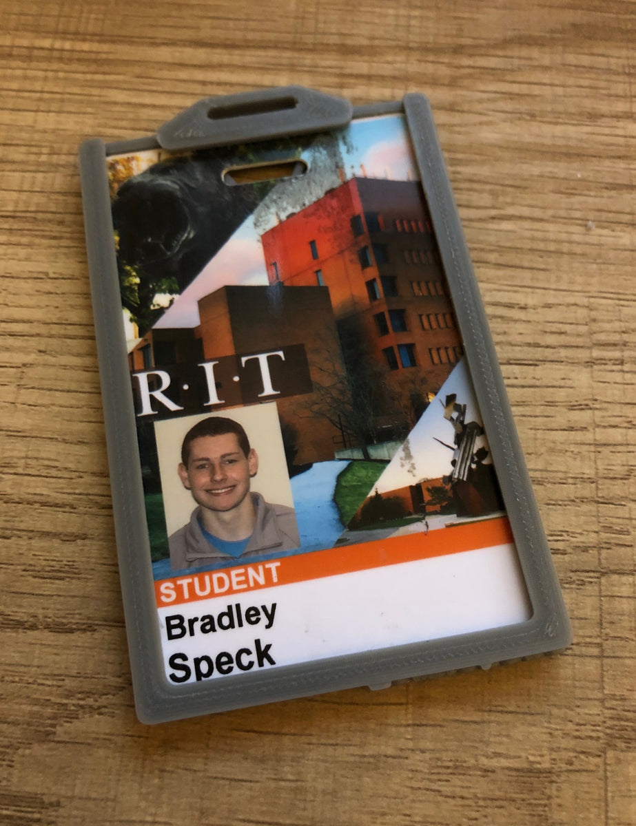 vertical id badge holder designer