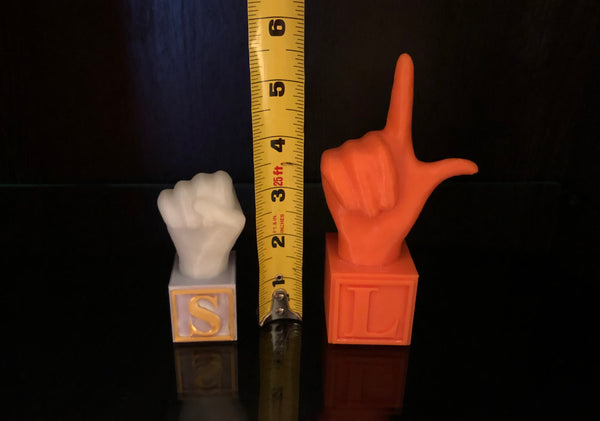 Small ABC America Sign Language Blocks Set ($15 per letter)