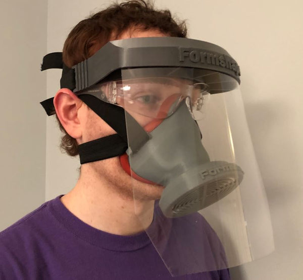 3D Printed Respirator Mask and Face Shield (5% off at checkout)